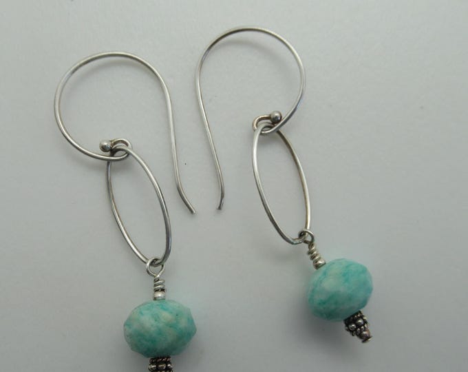 Amazonite and Sterling Silver Earrings