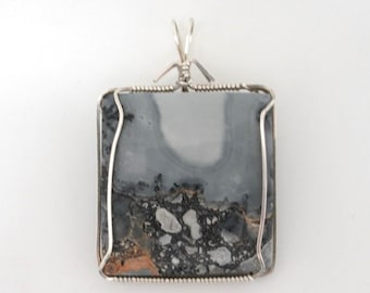 Maligano Jasper and Sterling Silver Pendant