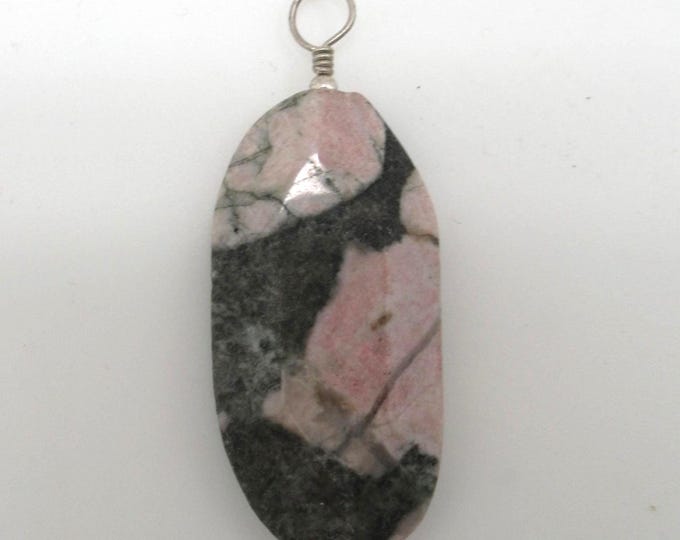 Pink Porphyry and Sterling Pendant