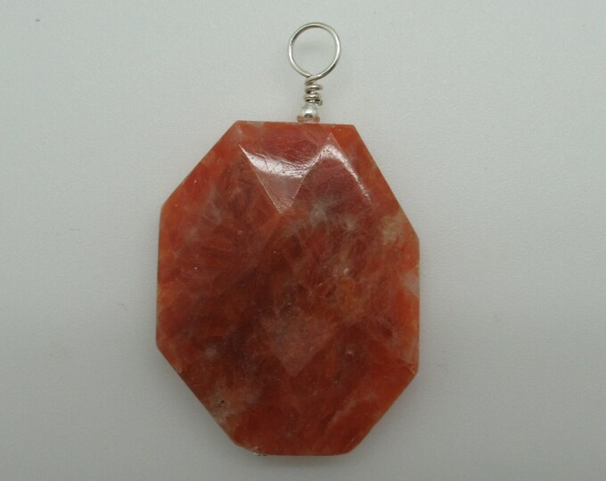 Sunstone and Sterling Pendant