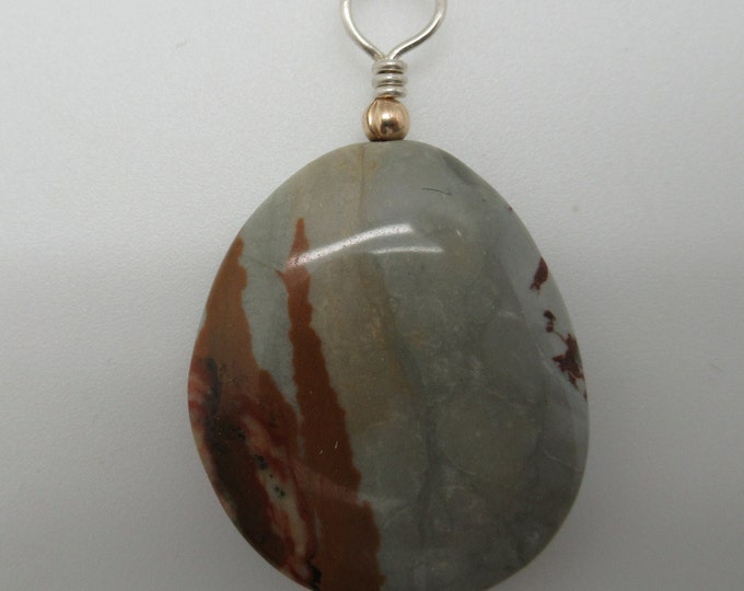 Owyhee Jasper  and Sterling Pendant