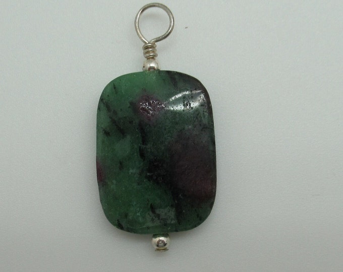 Ruby in Zoisite and Sterling Pendant