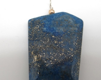 Lapis lazuli and sterling silver pendant