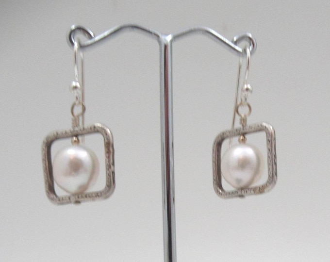 Pearl and Sterling Earrings