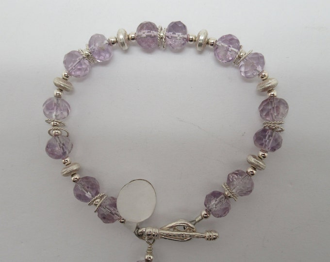 Amethyst and Sterling Bracelet