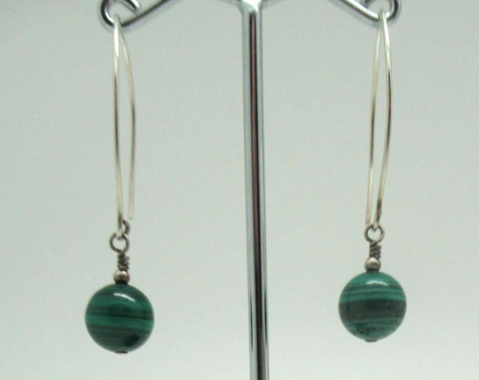 Malachite and Sterling earrings