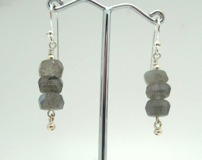 Beautiful Labradorite and Sterling Silver Earrings