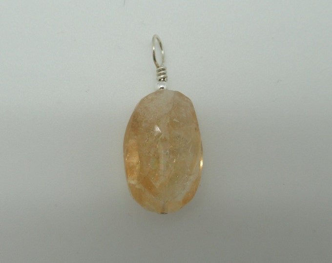 Citrine and Sterling Point Pendant