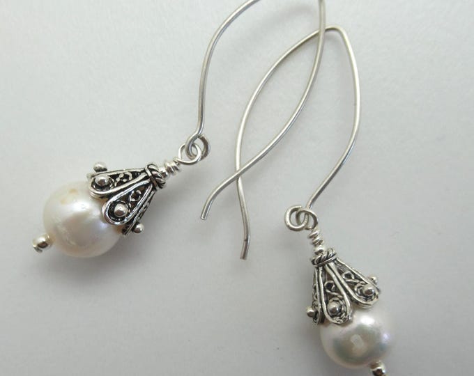 Pearl and Sterling Earrings