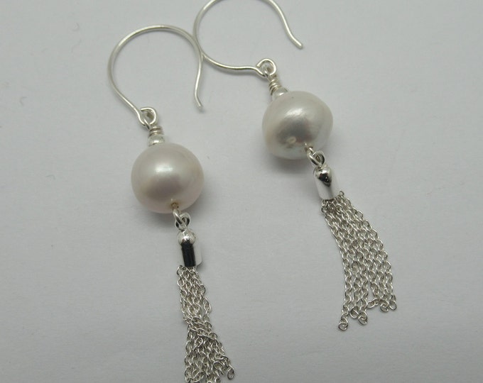 Pearl and Sterling earrings