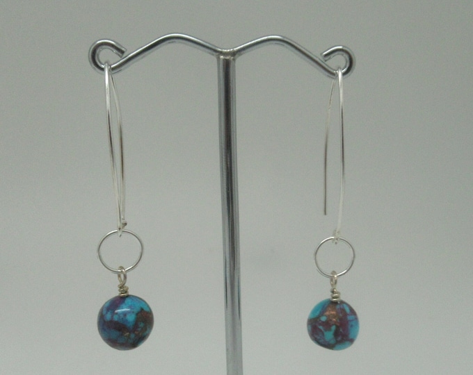 Kingman Mohave Turquoise Earrings