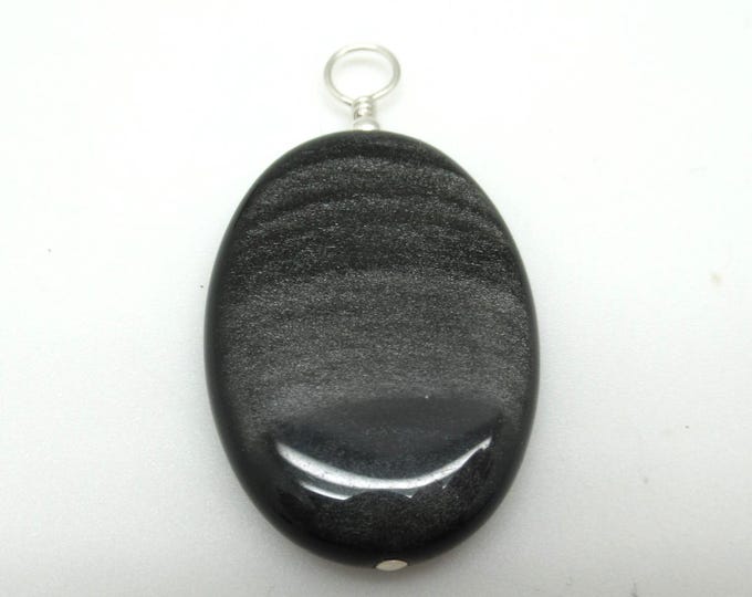 Hypersthene and Sterling Silver Pendant