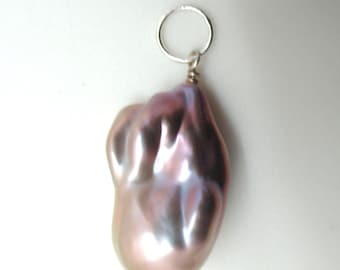 Baroque Pearl and Sterling Pendant