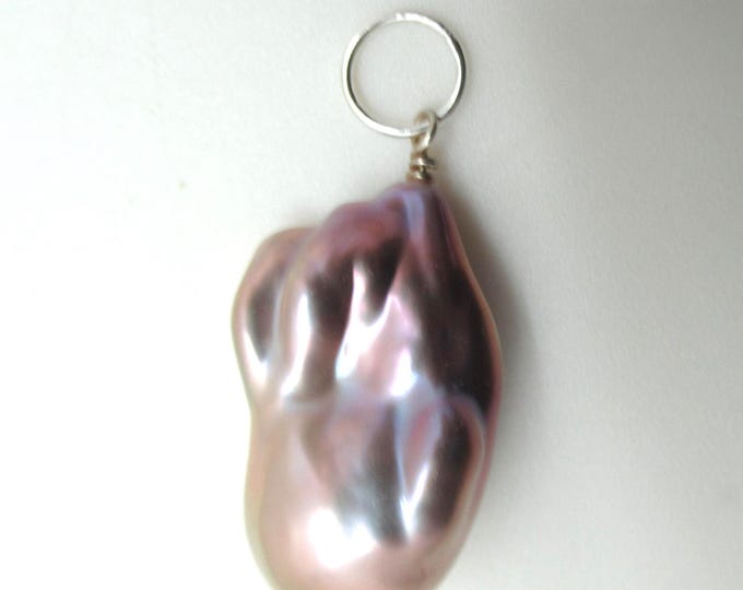 Baroque Pearl and Sterling Pendant