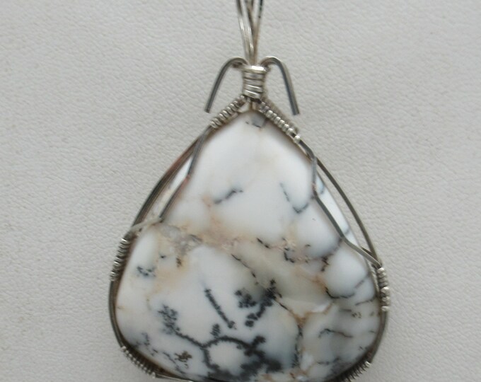 Dendritic Agate and Sterling Pendant