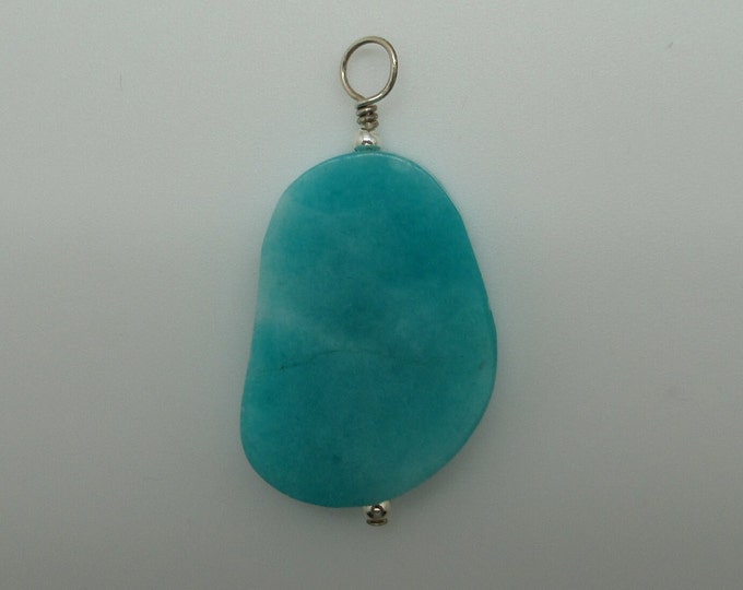 Amazonite and sterling pendant