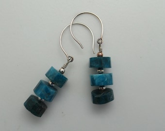 Apatite and Sterling Silver Earrings