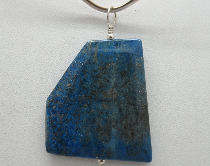 Lapis lazuli and sterling silver pendant