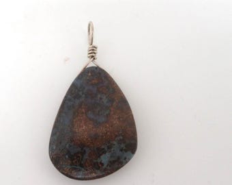 Boulder Opal and Sterling Pendant slight flaw in the stone