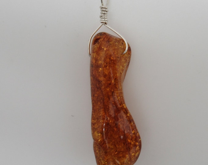 Baltic Amber and Sterling Point Pendant