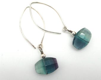 Fluorite and Sterling Earrings