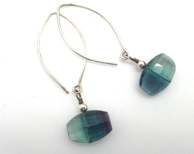 Fluorite and Sterling Earrings