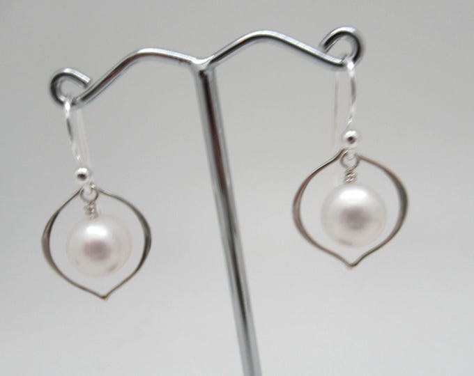 Pearl and Sterling Earrings