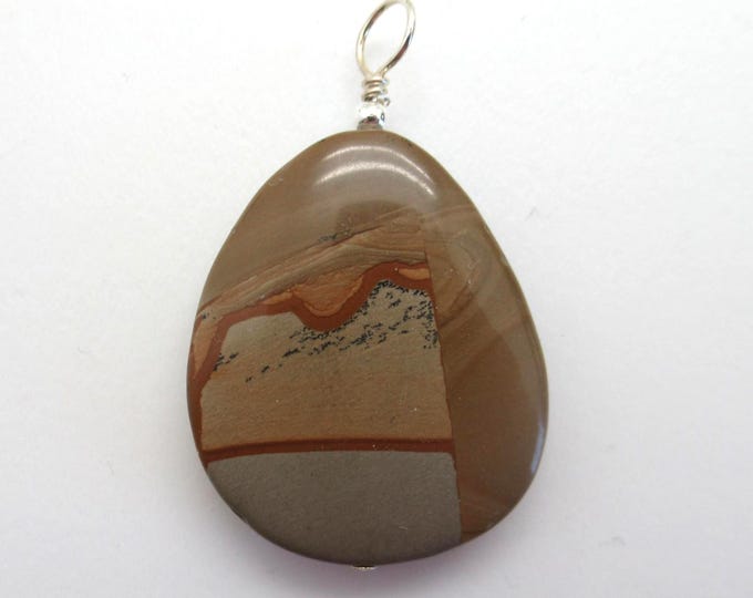 Owyhee Jasper  and Sterling Pendant