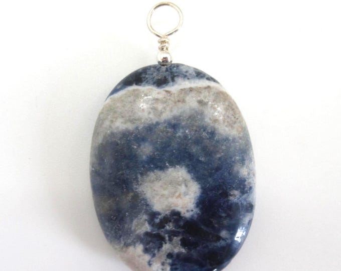 Sodalite and Sterling Pendant