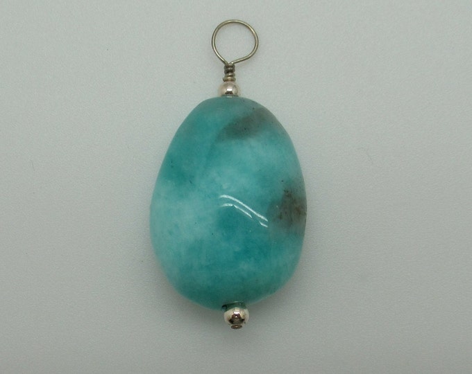 Amazonite and sterling pendant