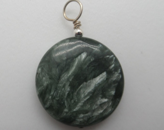 Natural Seraphinite Pendant  Serafina