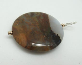 PIcture Jasper and Sterling Silver Pendant