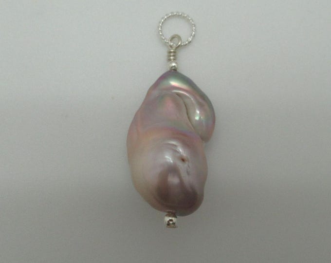 Baroque Pearl and Sterling Pendant