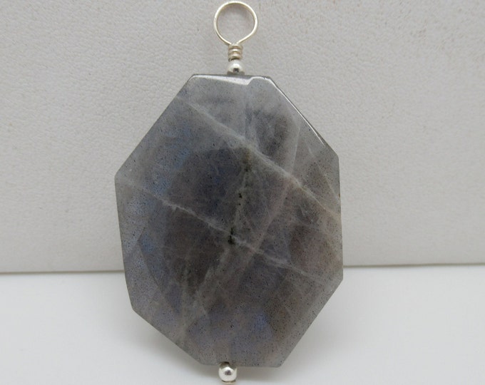 Labradorite and sterling pendant