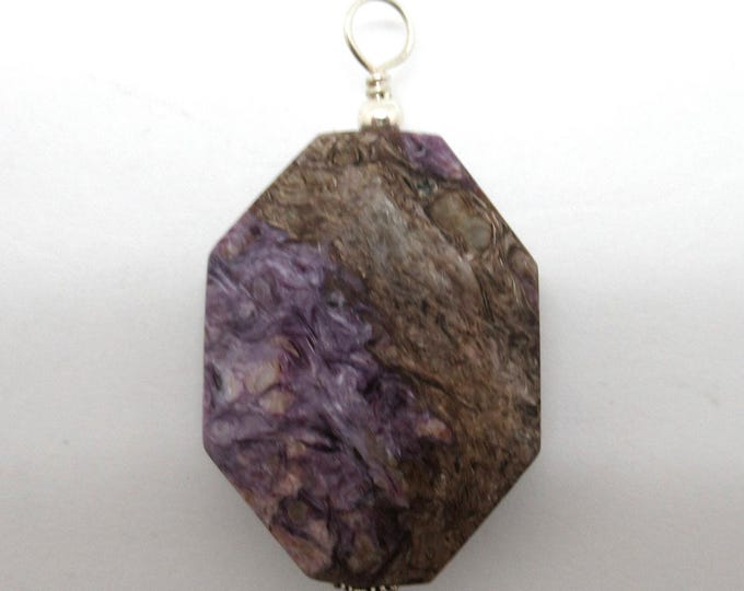 Charoite and Sterling Pendant
