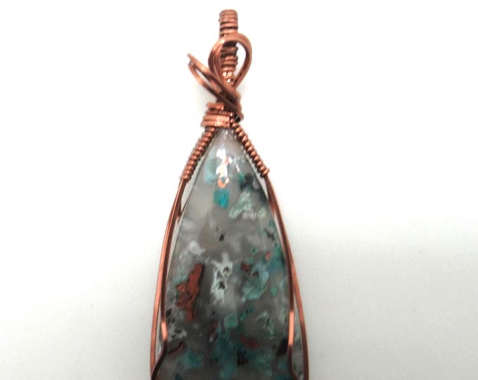 Natural Confetti Chrysocolla Pendant