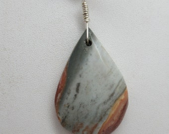 Red Creek Jasper  and Sterling Pendant