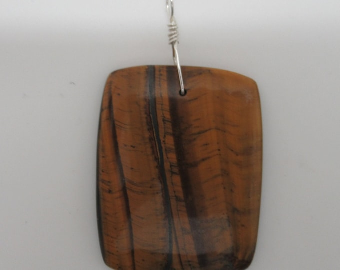 Large Natural Tiger Eye Pendant