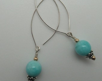 Amazonite and Sterling Earrings