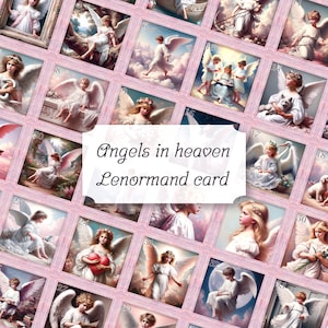 Angels in heaven Lenormand card //Lenormand card, Lenormand card deck, Oracle deck, Oracle, Tarot card, Tarot deck