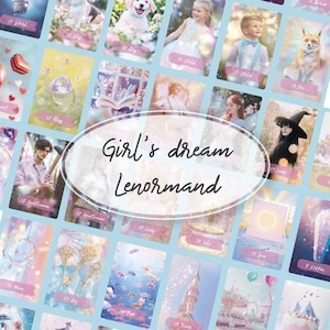 Girl's dream Lenormand//Lenormand card, Lenormand card deck, Oracle deck, Oracle, Tarot card, Tarot deck