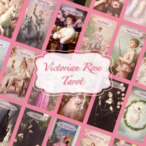 Victorian rose tarot card//Tarot card, Tarot deck, Lenormand card, Lenormand card deck, Oracle deck, Oracle, vintage