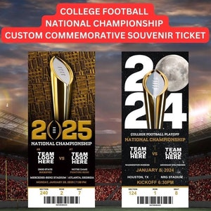 2025 Kundenspezifisches Gedenkandenken-Karte für die Nationalerie 2025 - Notre Damevs Ohio State - Playoff der Öffner der 12-Teams