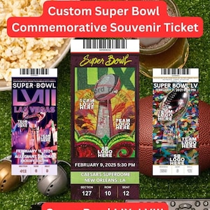 Super Bowl Custom Gedenk Souvenir Souvenir Kansas City Chiefs vs Philadelphia Eagles - Super Bowl LIX / LVIII - Jeder Super Bowl!
