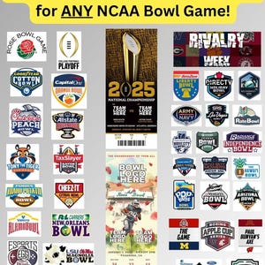 NCAAF College Football benutzerdefinierte Gedenkkarte - College Football Ticket * Gemacht für jedes Bowl-Spiel / Rivalitätswoche / ncaa12 Team Playoff *