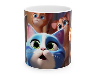 Fun cat ceramic Mug, 11oz