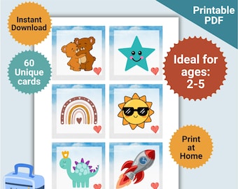 Printable Lunchbox Cards for Kids, Preschool Bundle, Ages 2-5, Back to School, Downloadable PDF, Back to School, Non-Reader Friendly