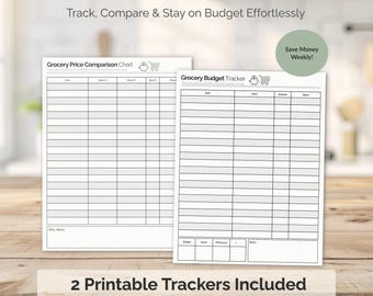 Printable Grocery Budget Planner & Price Tracker | Weekly Grocery Spending Sheet | Instant Download | A4 and US Letter