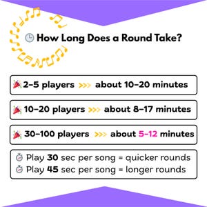 Music Bingo Game, 70s to 2010s Hits, Printable Party Game with Playlists, Fun for Adults, Teens, Events & Family Gatherings image 10
