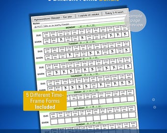 Printable Medication Tracker for Caregivers & Seniors | Daily Medicine Log, Pill Schedule Chart, Home Medication Planner PDF